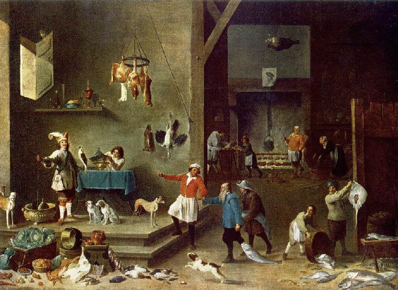 TENIERS, David the Younger The Kitchen t China oil painting art